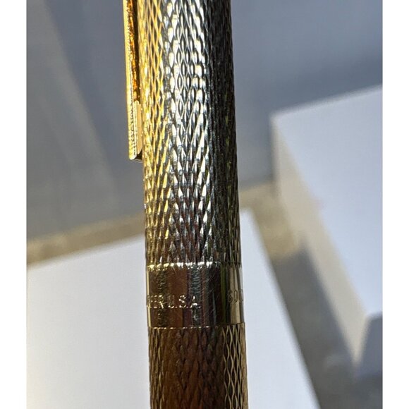 Sheaffer Pen and Pencil Set Gold Electroplated With Textured & Smooth Lady - Picture 7 of 9